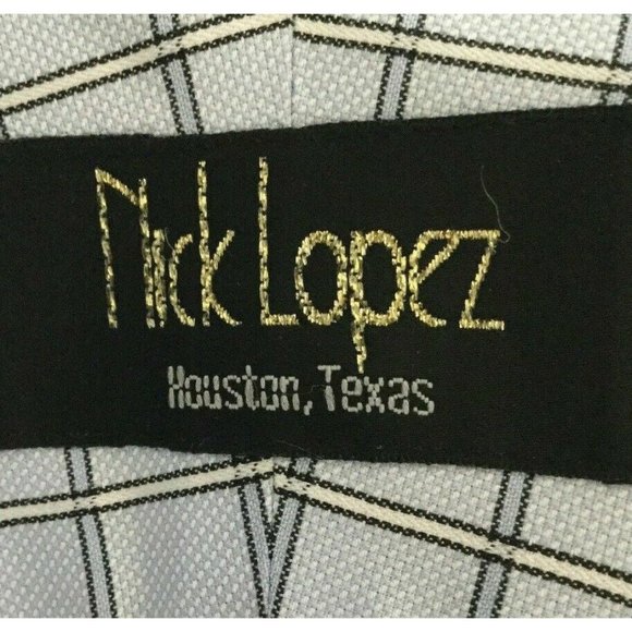 Nick Lopez Men's Shirt Light Dress Button Down Monogrammed DW 18 34/35 - Picture 7 of 7